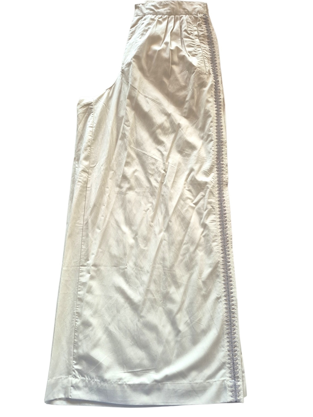 Anthropologie Pleated Embroidered Trousers Sz M - Picture 5 of 9